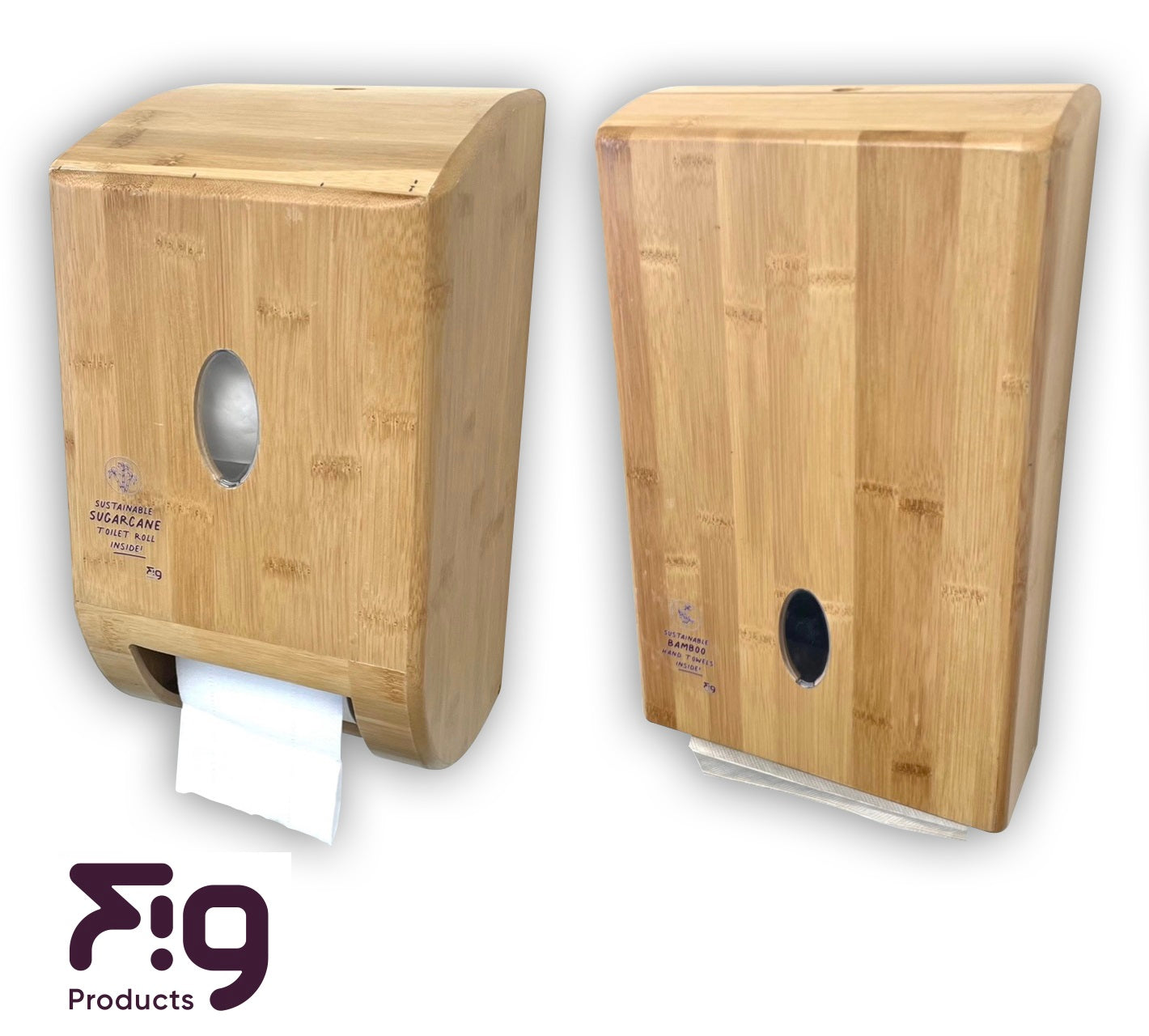 Ecomatic Classic Vertical Twin Toilet Roll Dispenser