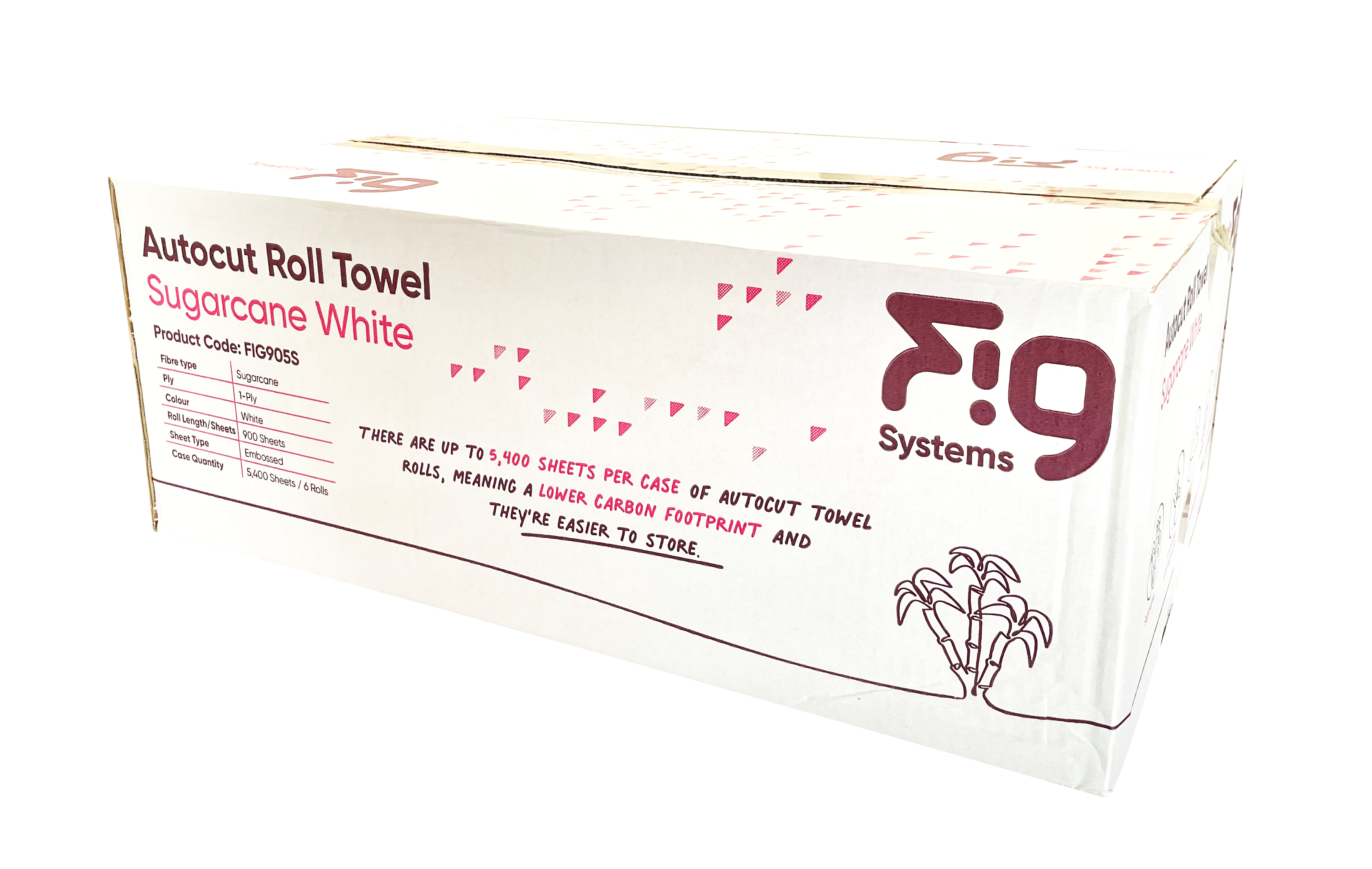 Autocut Roll Towel Sugarcane 1-ply