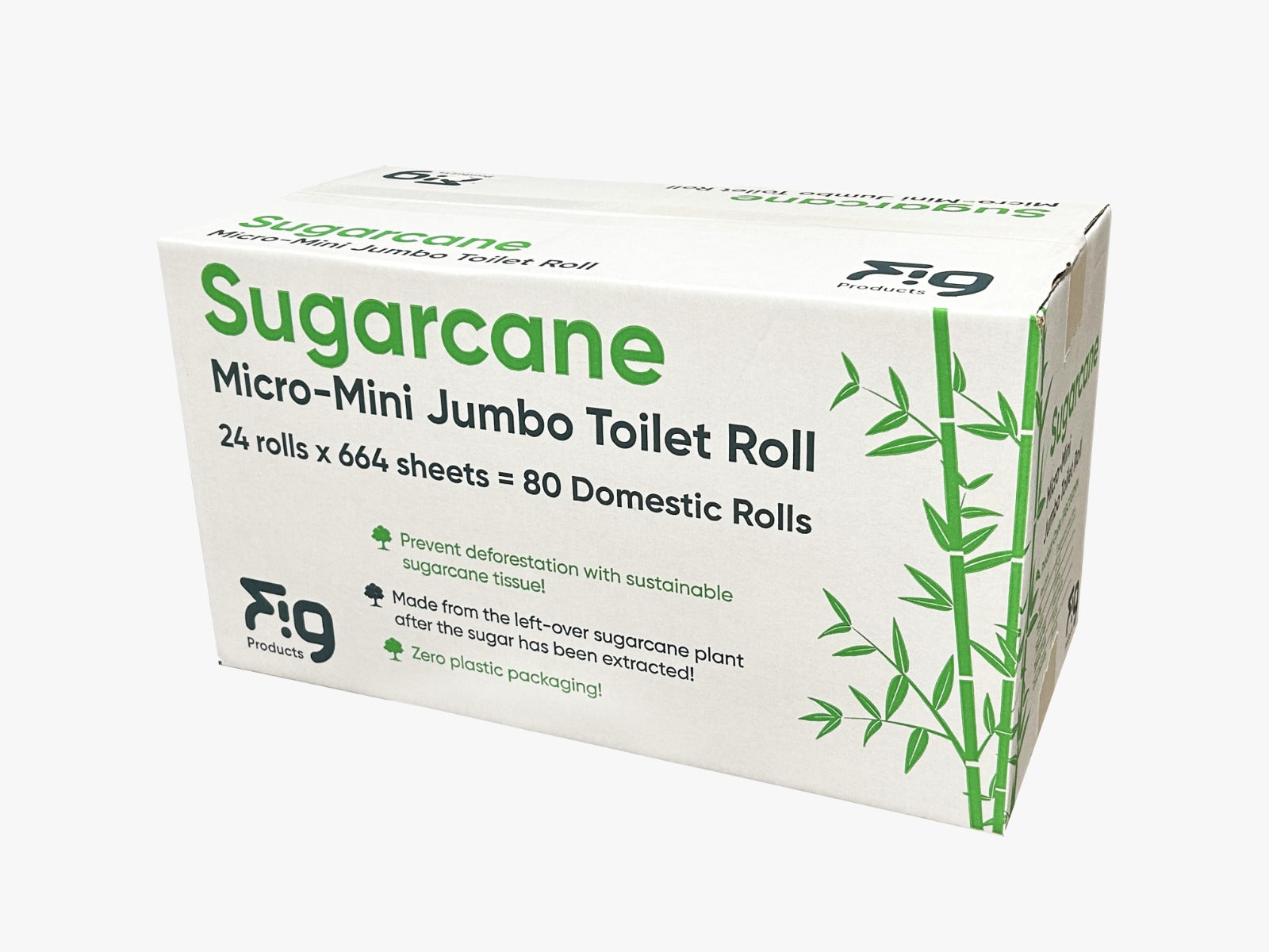 Sugarcane Micro-Mini Jumbo Toilet Roll